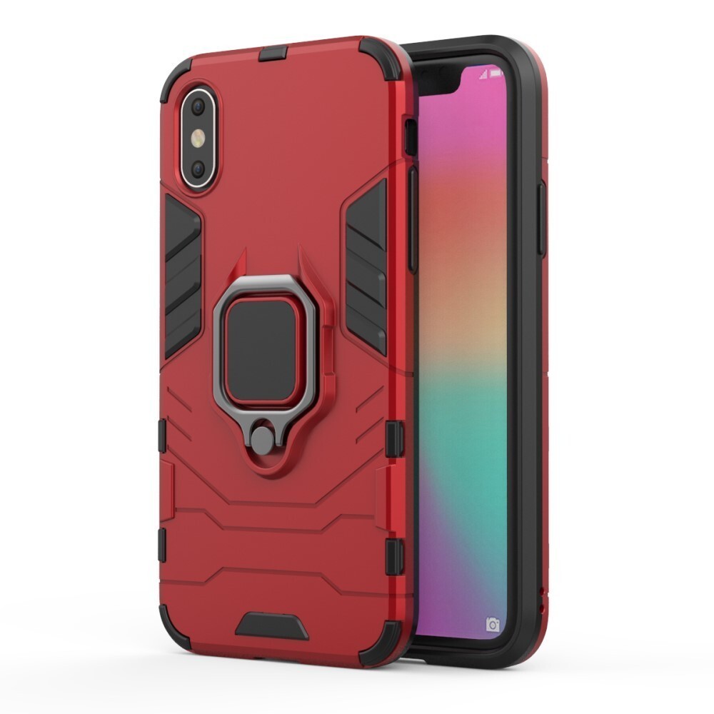 Robustní kryt "Impact X Ring“ pro iPhone X / XS - červené