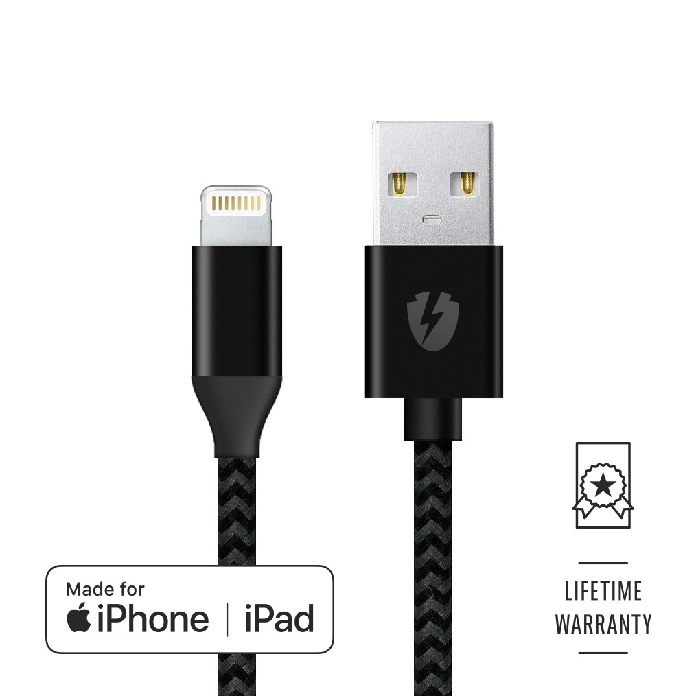 MFI Lightning kabel Optishield® THOR s přidaným kevlarem a doživotní zárukou - 1,2 m