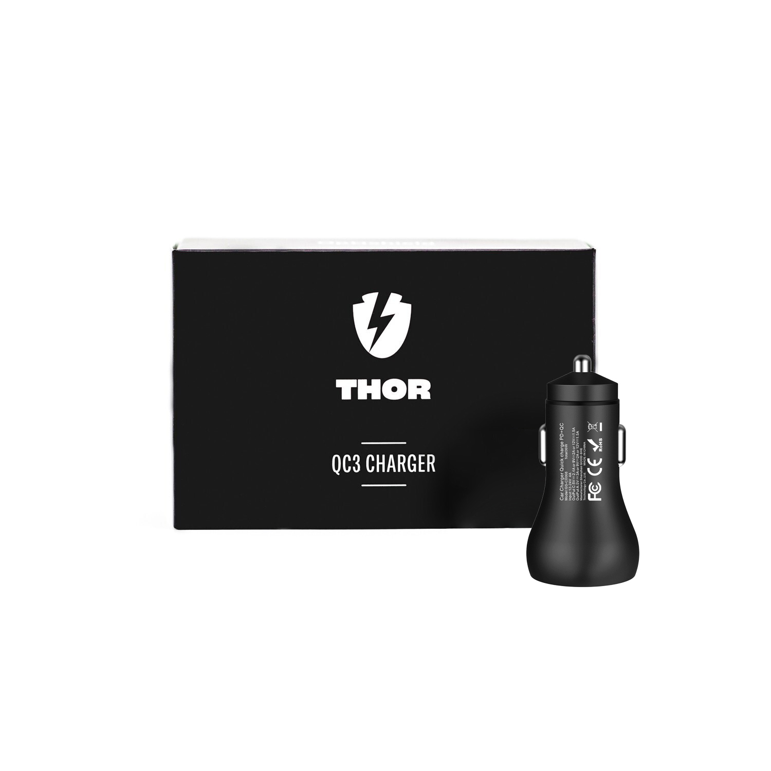 Nabíječka do auta Optishield® THOR s Quick Charge 3.0 a Power Delivery 20W
