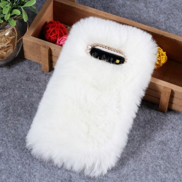 Módní obal „Fluffy“ pro Samsung Galaxy S10 - bílý Módní obal „Fluffy“ pro Samsung Galaxy S10 - bílý
