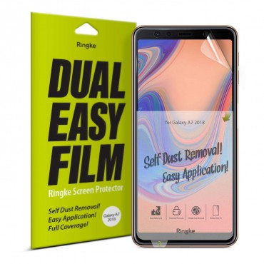 2-Pack ochranná fólie „Dual Easy Film“ pro Samsung Galaxy A7 2018