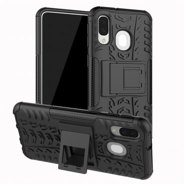 Hybridní gelový TPU obal „Tough“ pro Samsung Galaxy A40 - černý Hybridní gelový TPU obal „Tough“ pro Samsung Galaxy A40 - černý