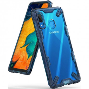 Obal Ringke „Fusion X“ pro Samsung Galaxy A30 - vesmírná modrá Obal Ringke „Fusion X“ pro Samsung Galaxy A30 - vesmírná modrá