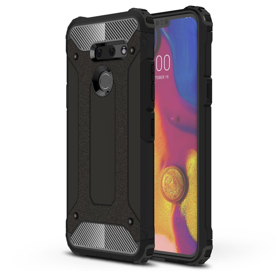 Robustní obal „Rock“ pro LG G8 ThinQ - černý