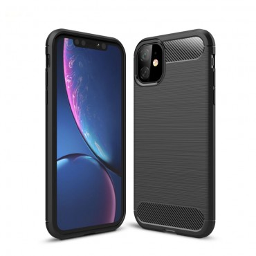 TPU gelový obal „Brushed Carbon“ pro iPhone 11 - černý TPU gelový obal „Brushed Carbon“ pro iPhone 11 - černý