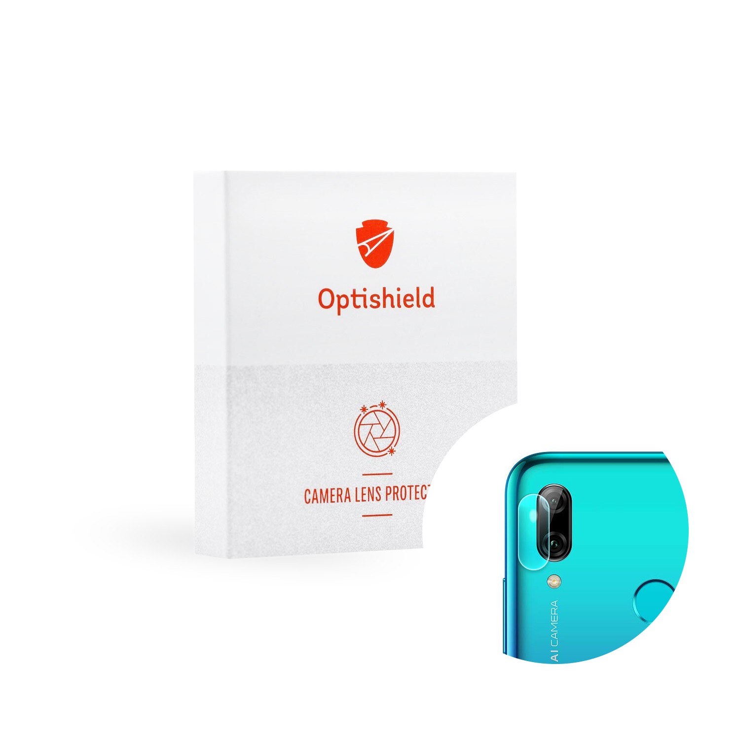 Vysoce kvalitní tvrzené sklo Optishield Pro na zadní fotoaparát pro Huawei P Smart 2019