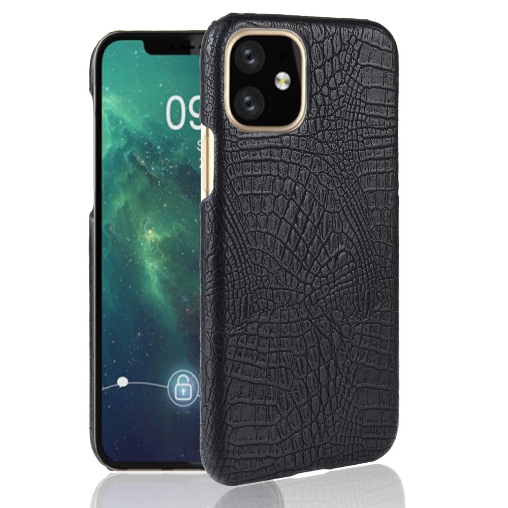 Kryt Croc z umělé kůže pro iPhone 11 - černý