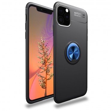 TPU gelový obal „Multi Ring“ pro iPhone 11 Pro Max - černo-modrý TPU gelový obal „Multi Ring“ pro iPhone 11 Pro Max - černo-modrý