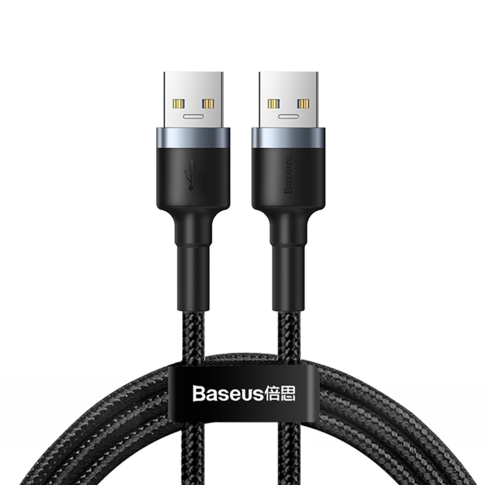 USB na USB tkaný kabel Baseus „Cafule“ - černý