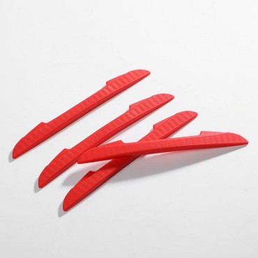 Sada čtyř KL ochranných pásků pro dveře automobilů - červené