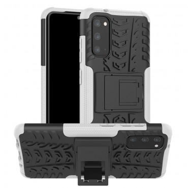 Hybridní TPU gelový obal „Tough“ pro Samsung Galaxy S20 - bílý Hybridní TPU gelový obal „Tough“ pro Samsung Galaxy S20 - bílý