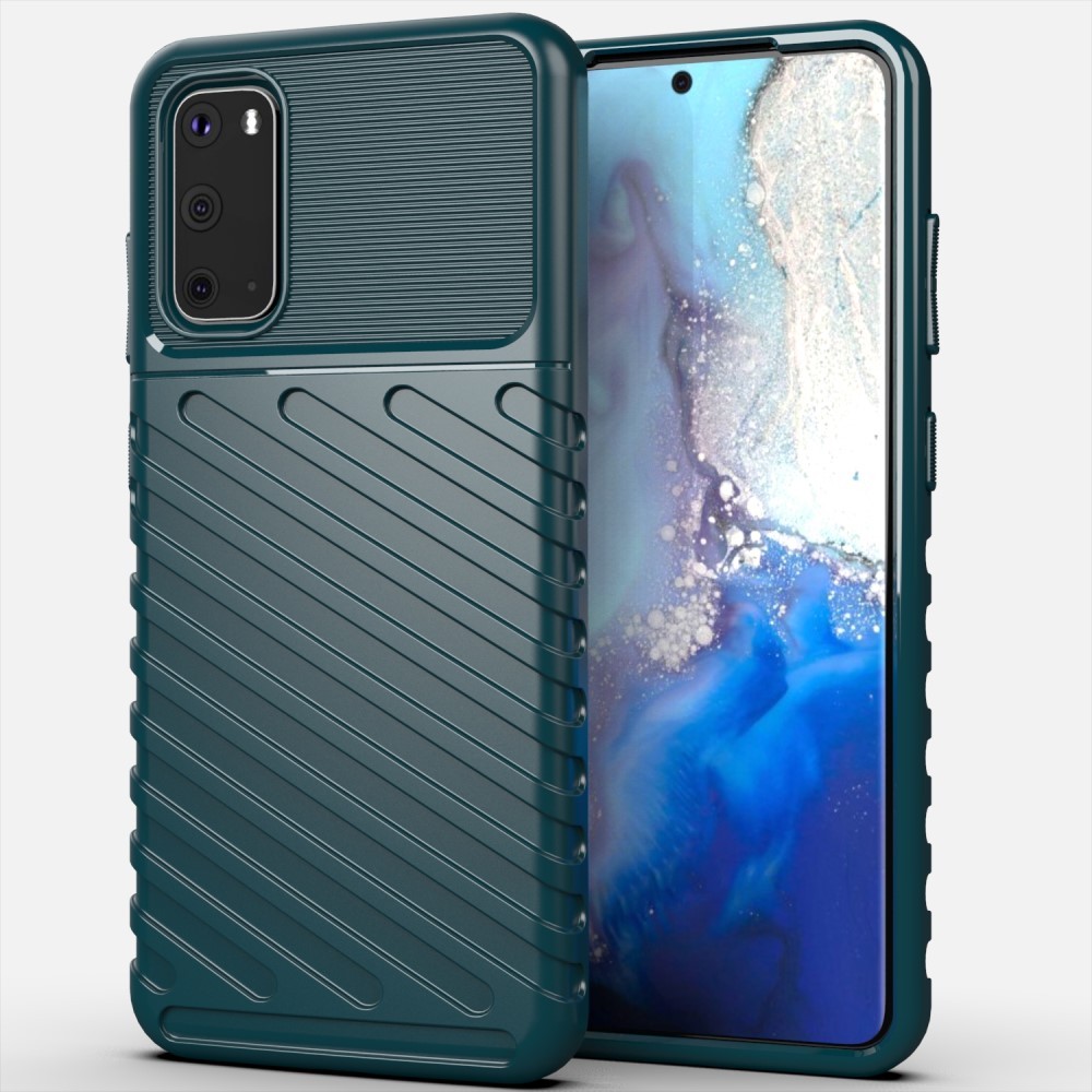 TPU gelový obal „Titan X“ pro Samsung Galaxy S20 - zelený