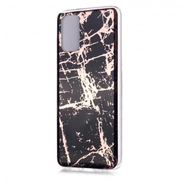 TPU gelový obal „Metal Marble“ pro Samsung Galaxy S20 Plus - černý TPU gelový obal „Metal Marble“ pro Samsung Galaxy S20 Plus - černý