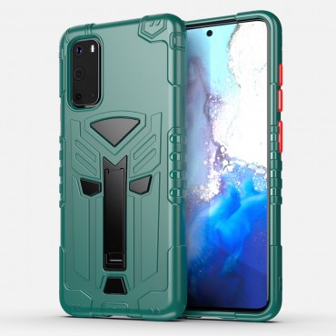 Hybridní TPU gelový obal „King“ pro Samsung Galaxy S20 - zelený Hybridní TPU gelový obal „King“ pro Samsung Galaxy S20 - zelený