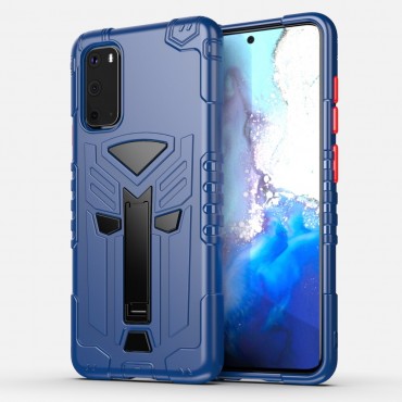 Hybridní TPU gelový obal „King“ pro Samsung Galaxy S20 - modrý Hybridní TPU gelový obal „King“ pro Samsung Galaxy S20 - modrý