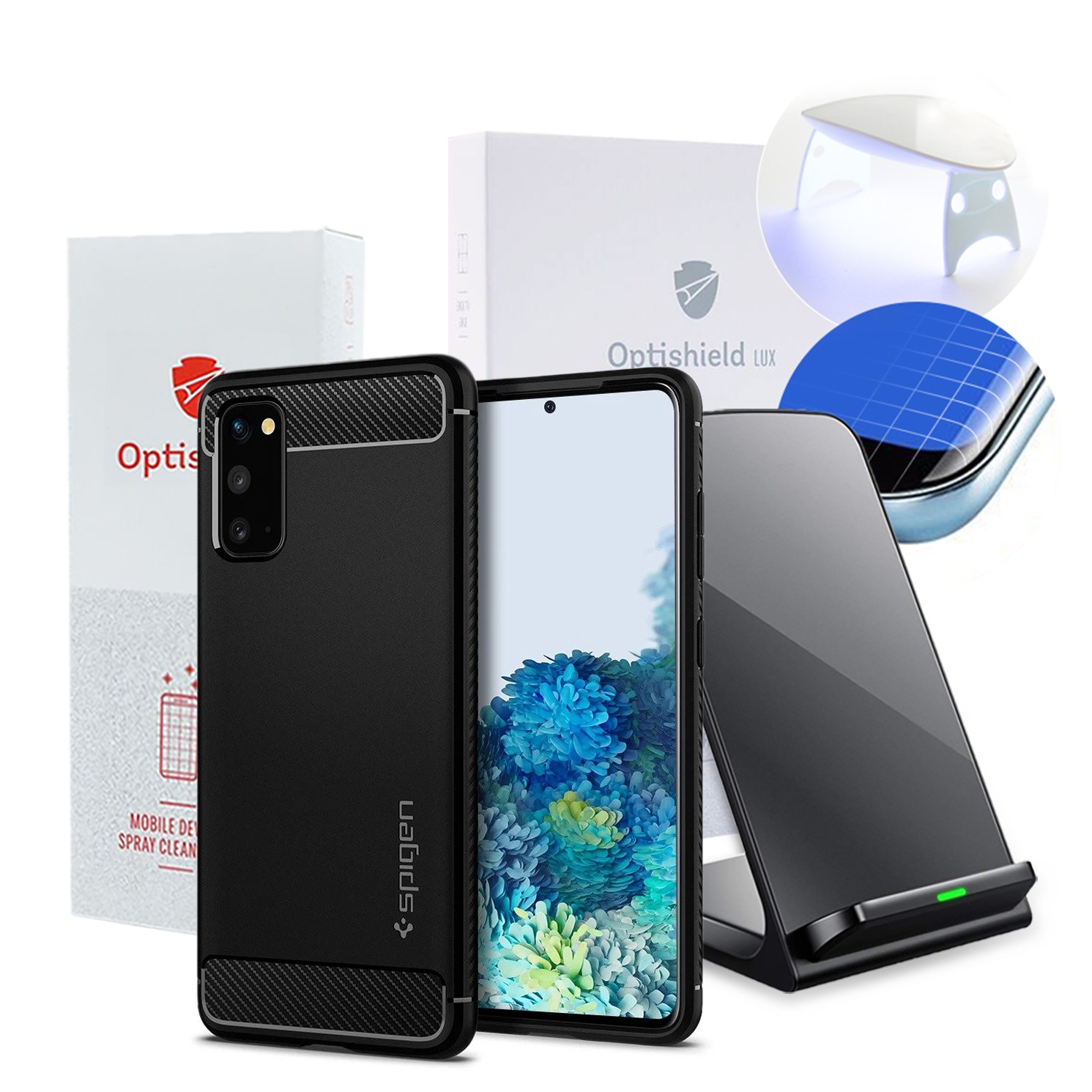 4Pack nabijte a ochraňte pro Samsung Galaxy S20