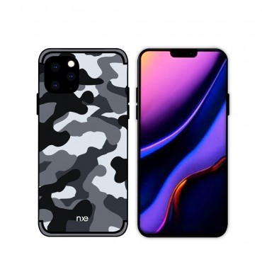 Hybridní TPU obal „Robust Camo“ pro iPhone 11 Pro Max - šedý Hybridní TPU obal „Robust Camo“ pro iPhone 11 Pro Max - šedý