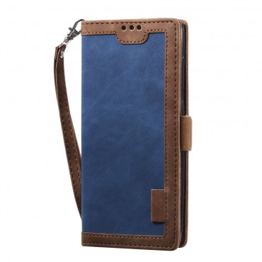 Elegantní kryt „Vintage Splice“ pro Huawei P40 - modrý Elegantní kryt „Vintage Splice“ pro Huawei P40 - modrý