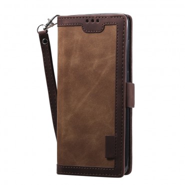 Elegantní kryt „Vintage Splice“ pro Huawei P40 - hnědý Elegantní kryt „Vintage Splice“ pro Huawei P40 - hnědý