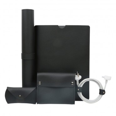 Kryt pro laptop 5v1 Modish 15" z umělé kůže - černý Kryt pro laptop 5v1 Modish 15" z umělé kůže - černý
