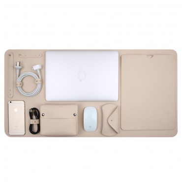 Kryt pro laptop 5v1 Modish 12" z umělé kůže - zlaté barvy