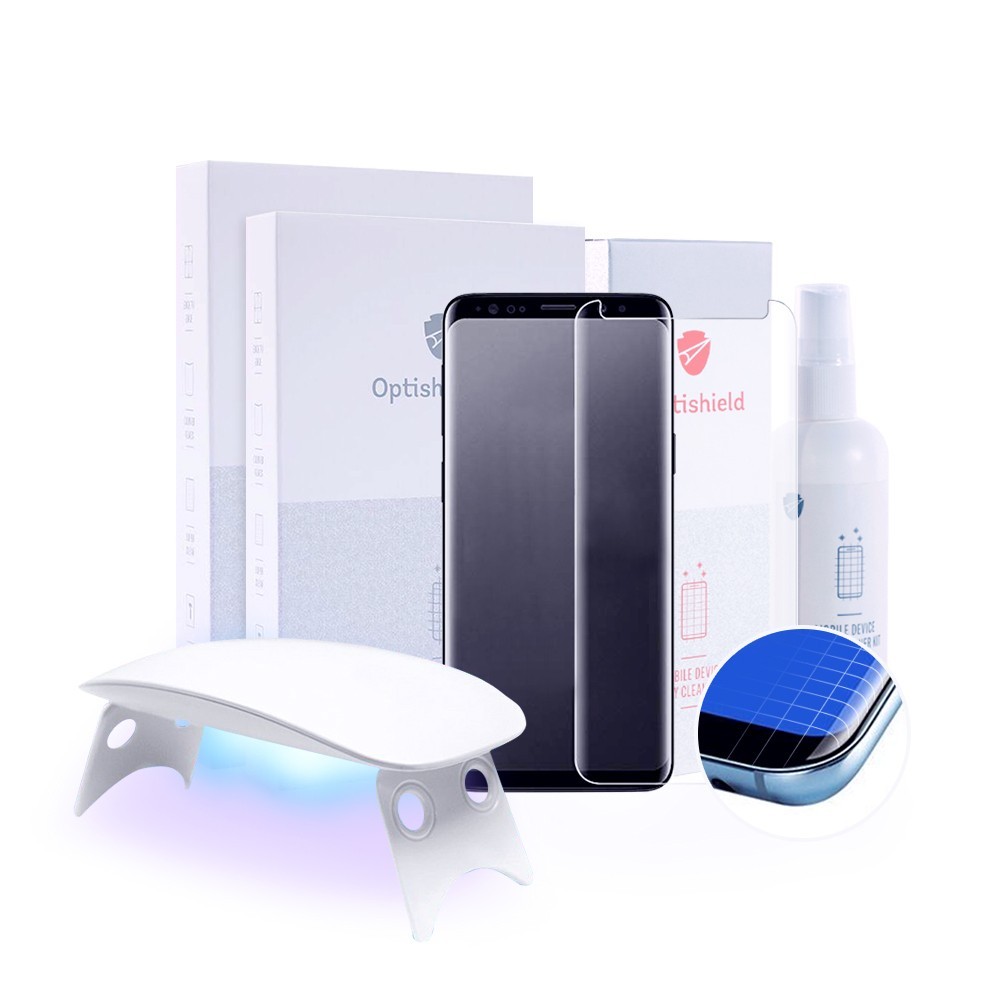 2-Pack: Prémiových ochranných skel Optishield Lux s UV lampou pro Samsung Galaxy S20