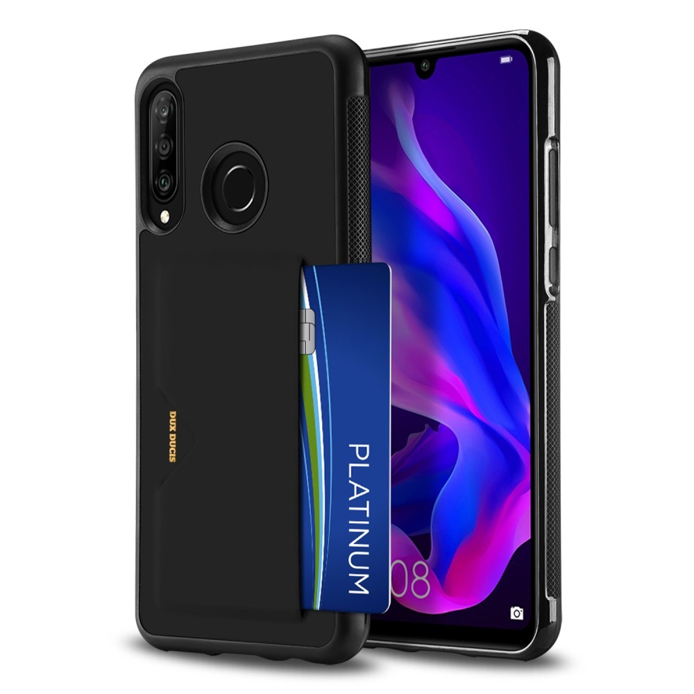 Hybridní TPU obal „Skin Holder“ pro Huawei P30 Lite - černý
