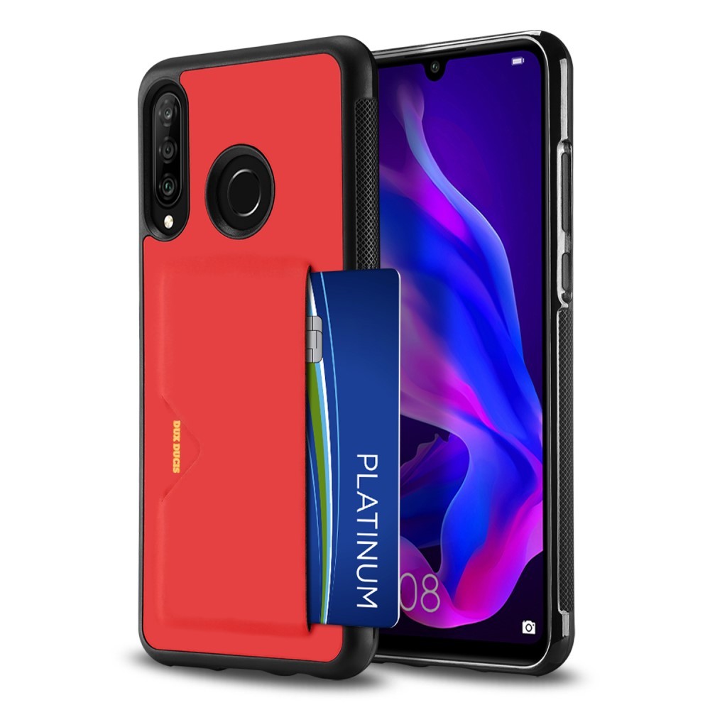 Hybridní TPU obal „Skin Holder“ pro Huawei P30 Lite - červený