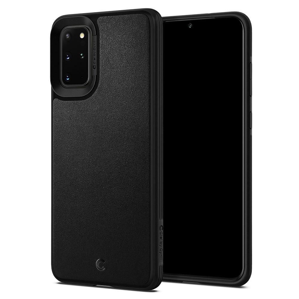 Obal Spigen „Ciel Leather Brick“ pro Samsung Galaxy S20 Plus - černý