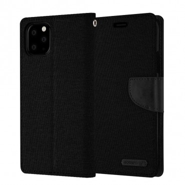 Kryt Goospery Canvas Diary pro iPhone 11 Pro Max - černý Kryt Goospery Canvas Diary pro iPhone 11 Pro Max - černý