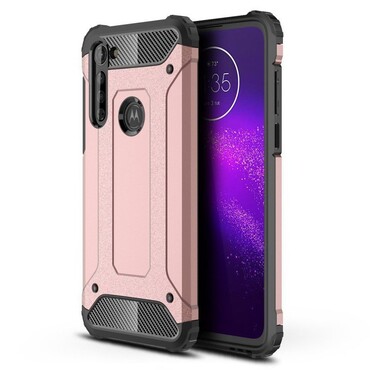 Robustní obal „Rock“ pro Motorola Moto G8 - růžový Robustní obal „Rock“ pro Motorola Moto G8 - růžový