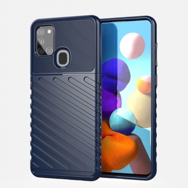 TPU gelový obal „Titan X“ pro Samsung Galaxy A21s - modrý TPU gelový obal „Titan X“ pro Samsung Galaxy A21s - modrý