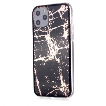 TPU gelový obal „Metal Marble“ pro iPhone 11 Pro - černý TPU gelový obal „Metal Marble“ pro iPhone 11 Pro - černý