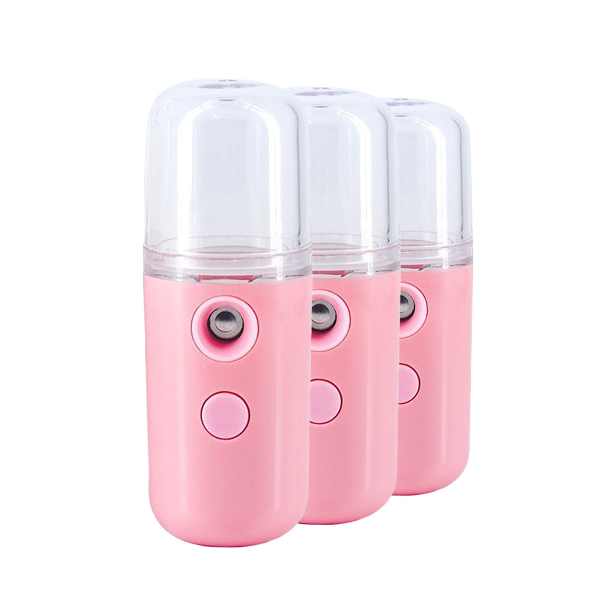 3-Pack: 3x Nano osvěžovací a hydratační rozprašovač „Misty“ - růžový