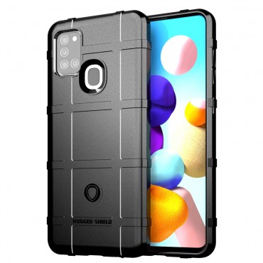 TPU gelový obal „Square Grid“ pro Samsung Galaxy A21s - černý TPU gelový obal „Square Grid“ pro Samsung Galaxy A21s - černý