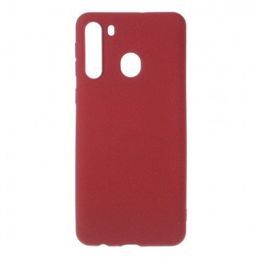 TPU gelový obal pro Samsung Galaxy A21 - červený TPU gelový obal pro Samsung Galaxy A21 - červený