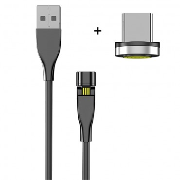 Magnetický nabíjecí kabel s USB-C adaptérem a nastavitelnou hlavou - 1 m Magnetický nabíjecí kabel s USB-C adaptérem a nastavitelnou hlavou - 1 m