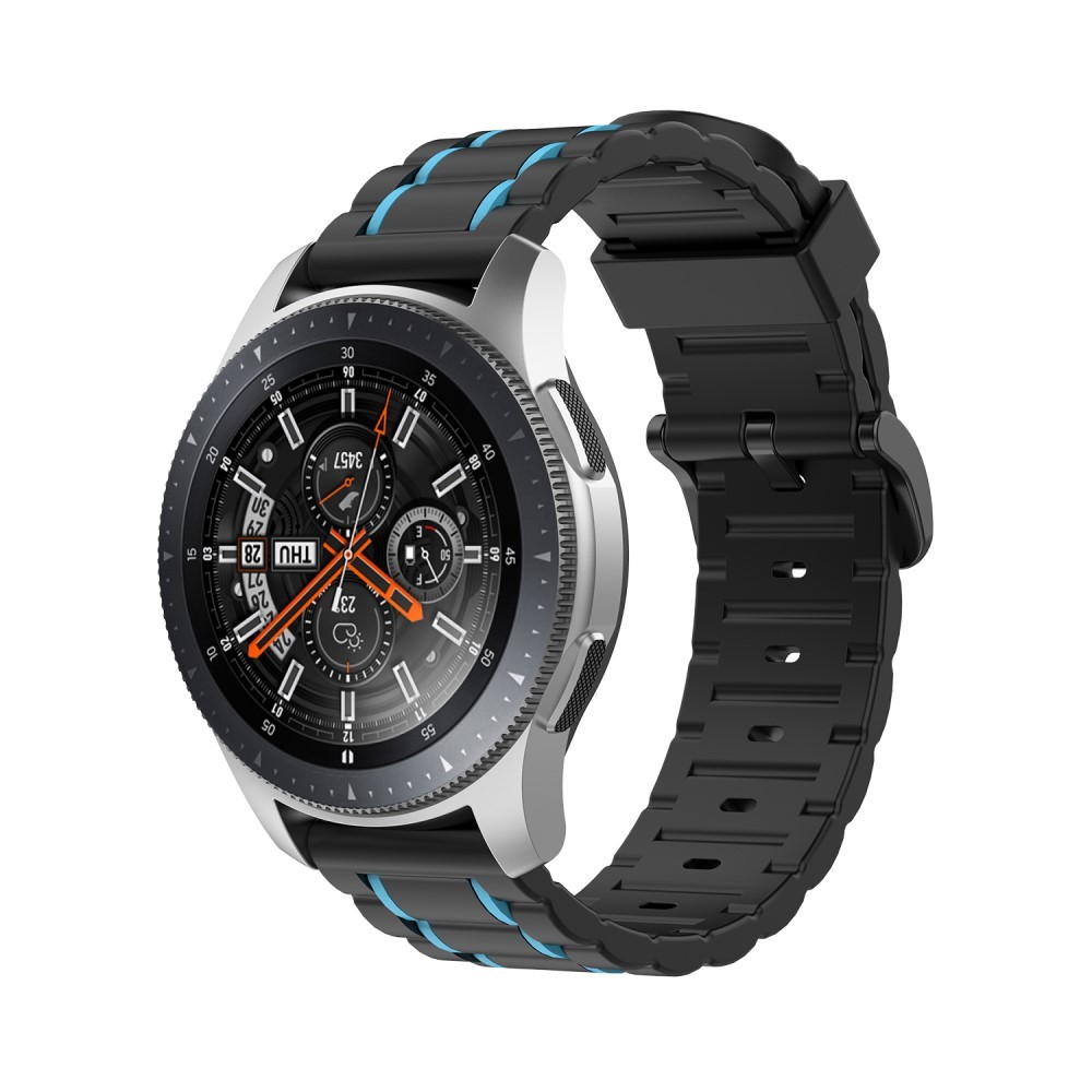 Silikonový řemínek „BiColor“ pro Samsung Galaxy Watch 3 45mm - černo-modrý