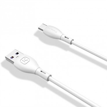 Silikonový nabíjecí a datový kabel USB-C „Macaron“ - 1 m - bílý Silikonový nabíjecí a datový kabel USB-C „Macaron“ - 1 m - bílý