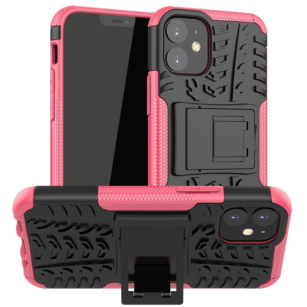 Hybridní TPU gelový obal „Tough“ pro iPhone 12 Mini - růžový