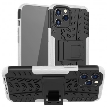 Hybridní TPU gelový obal „Tough“ pro iPhone 12 Pro Max - bílý Hybridní TPU gelový obal „Tough“ pro iPhone 12 Pro Max - bílý