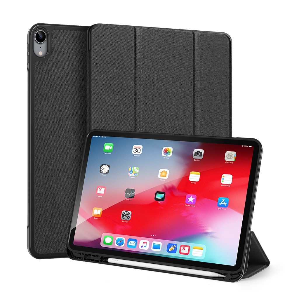 Módní kryt „Skin“ pro iPad Air 2020 / iPad Air 2022 z umělé kůže - černý