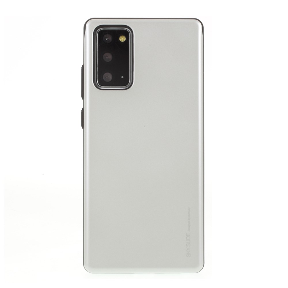 Hybridní TPU obal Goospery Sky Slide Bumper pro Samsung Galaxy Note 20 - stříbrný
