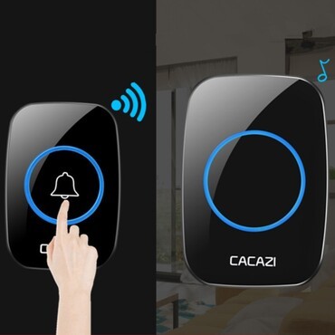 Přenosný zvonek „Chime“ s dlouhým dosahem - černý