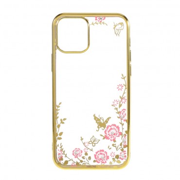 TPU gelový obal „Rhinestone Butterfly“ pro iPhone 12 Mini - zlaté barvy TPU gelový obal „Rhinestone Butterfly“ pro iPhone 12 Mini - zlaté barvy
