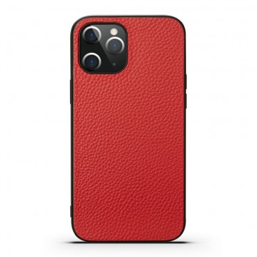 Tvrdý TPU obal „Noble Gentry“ pro iPhone 12 Pro Max z pravé kůže - červený Tvrdý TPU obal „Noble Gentry“ pro iPhone 12 Pro Max z pravé kůže - červený