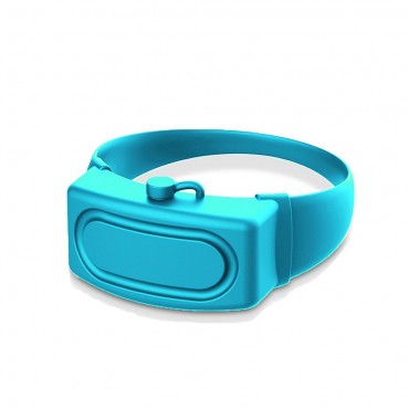 Silikonový náramek s nádobkou „Squeezy“ pro pohodlnou dezinfekci - modrý Silikonový náramek s nádobkou „Squeezy“ pro pohodlnou dezinfekci - modrý