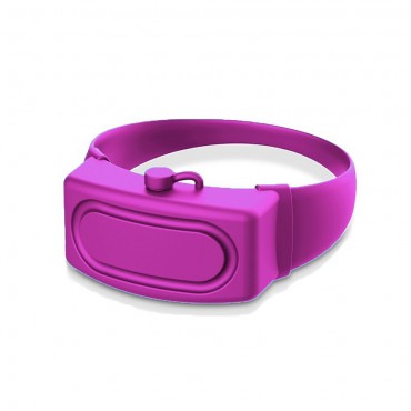 Silikonový náramek s nádobkou „Squeezy“ pro pohodlnou dezinfekci - fialový Silikonový náramek s nádobkou „Squeezy“ pro pohodlnou dezinfekci - fialový