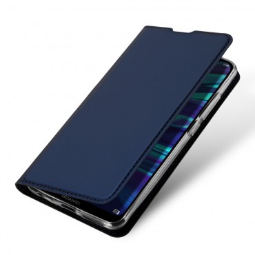 Módní kryt „Skin“ pro Huawei P Smart 2019 z umělé kůže - modrý Módní kryt „Skin“ pro Huawei P Smart 2019 z umělé kůže - modrý