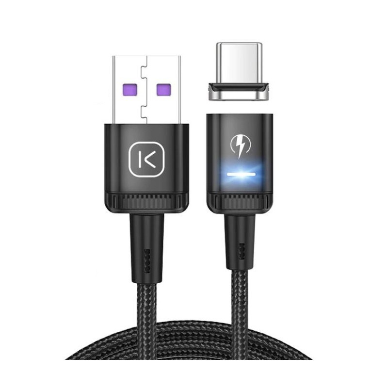 Magnetický kabel "Match" s konektorem USB-C 3A - 1m - černý